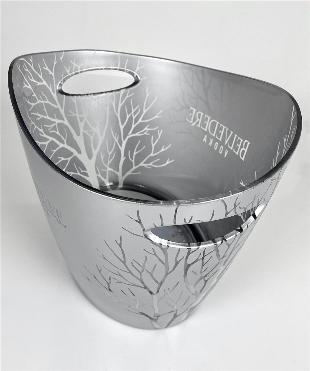Belvedere Vodka LED Akku Flaschenkühler Eiswürfelbehälter Single silber – Ansicht 7