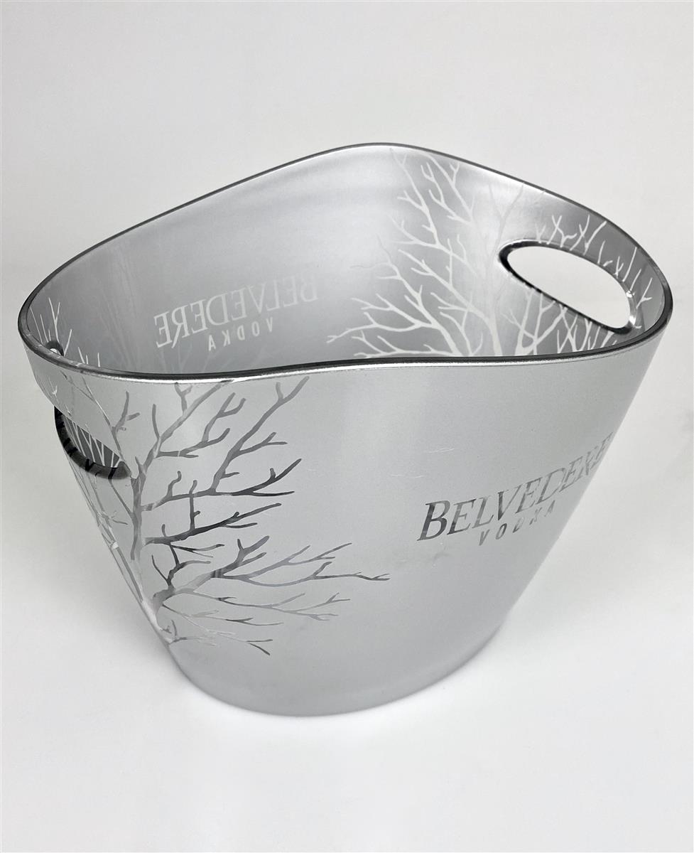 Belvedere Vodka LED Akku Flaschenkühler Eiswürfelbehälter Single silber – Ansicht 2