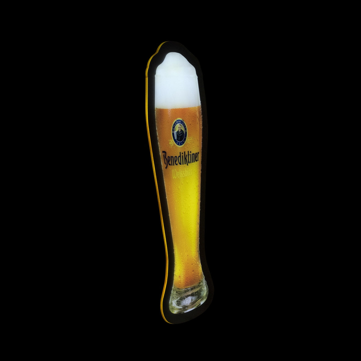 Benediktiner Bier Leuchtreklame Weißbier Glas LED Schild Wand Tafel Deko Licht – Ansicht 3