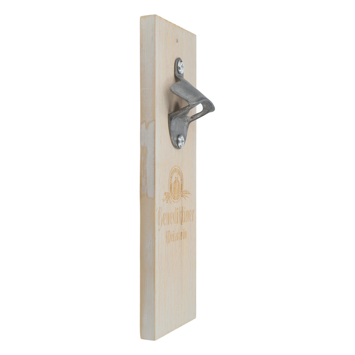 Benediktiner Weißbier Echtholz Magnet Wandflaschenöffner Kapselheber – Ansicht 3