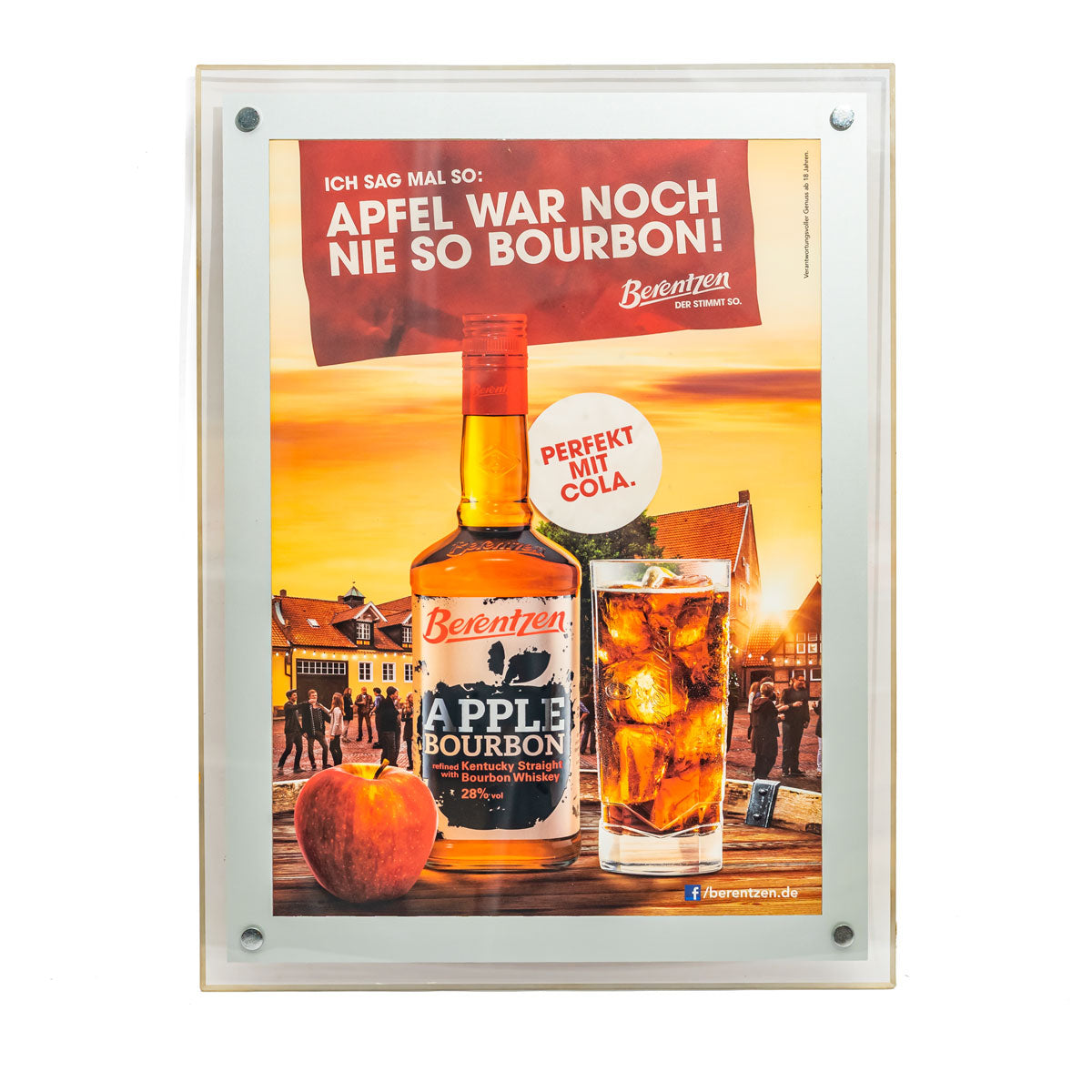 Berentzen Likör LED Leuchtreklame 51x39 cm inkl. Netzteil eingerahmt A3 – Ansicht 2