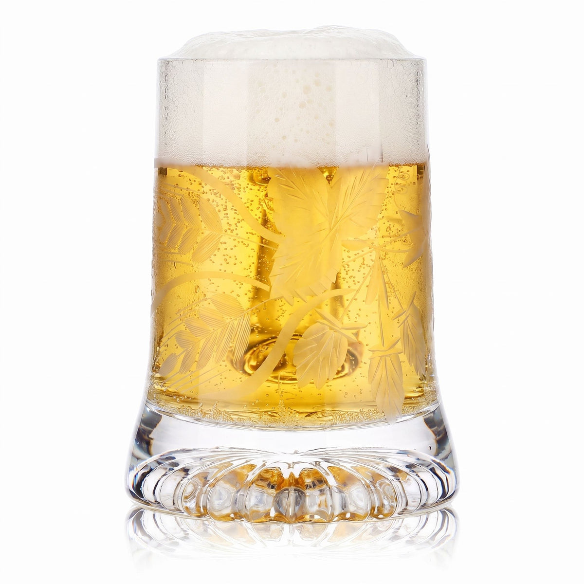 Bier Glas Bierkrug Bierseidel Bierhumpen 0,44l Gravurlogo Relief Sternboden