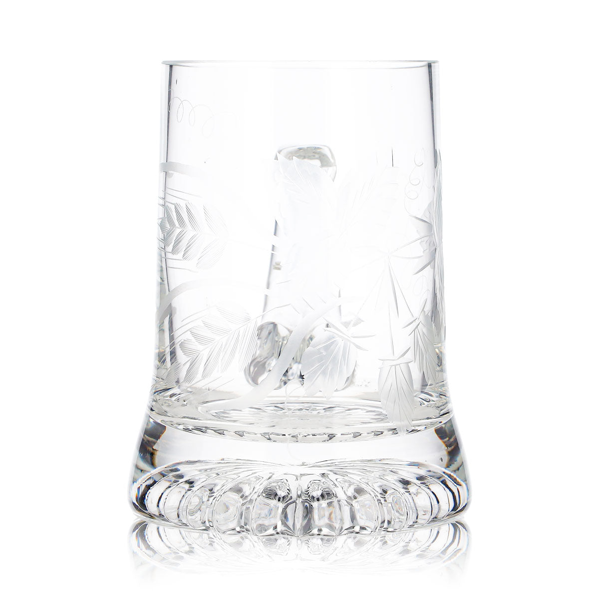 Bier Glas Bierkrug Bierseidel Bierhumpen 0,44l Gravurlogo Relief Sternboden – Ansicht 2