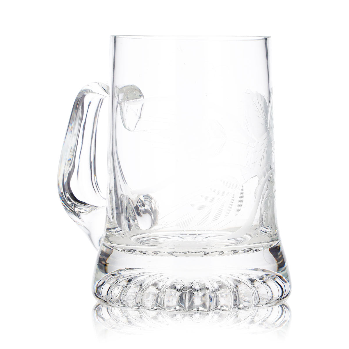 Bier Glas Bierkrug Bierseidel Bierhumpen 0,44l Gravurlogo Relief Sternboden – Ansicht 3