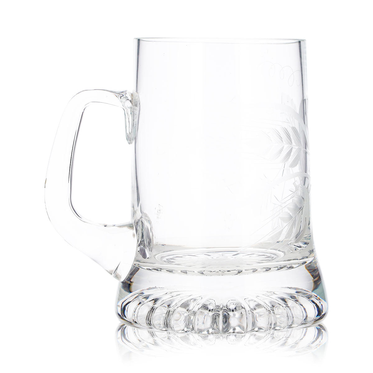 Bier Glas Bierkrug Bierseidel Bierhumpen 0,44l Gravurlogo Relief Sternboden – Ansicht 4