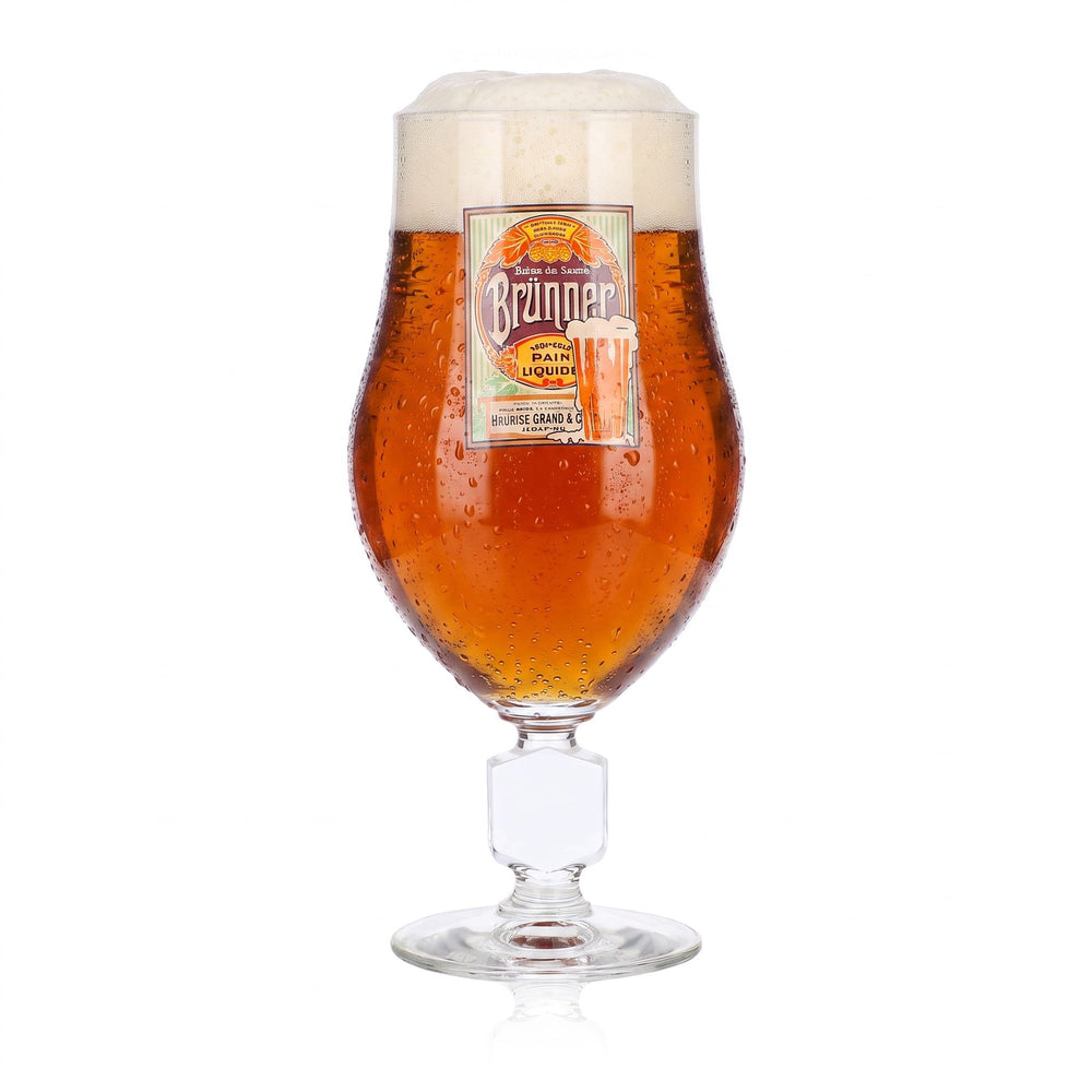Bière de Santé Brunner Bier Glas 0,45l Pokal Durobor Echanson