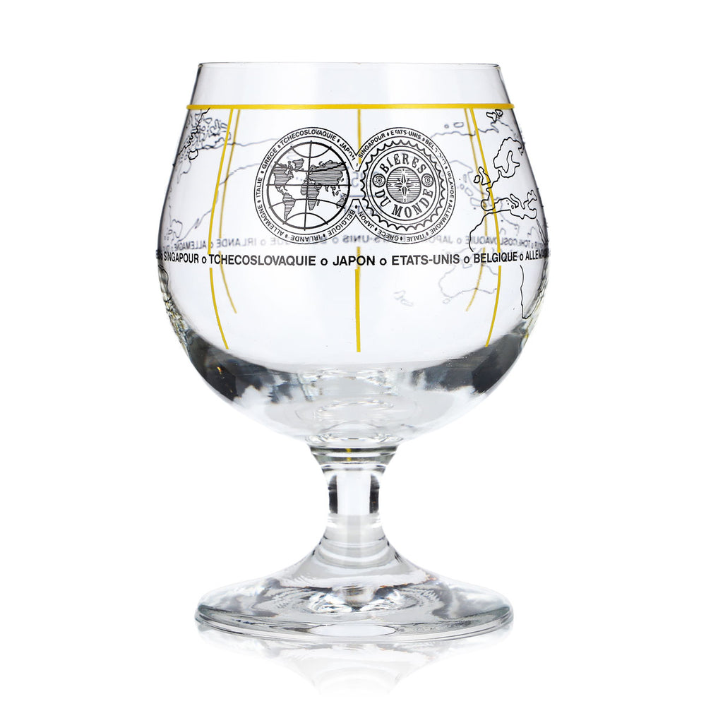 Bieres du Monde Bier Glas 0,25l Pokal Weltkarte Rastal