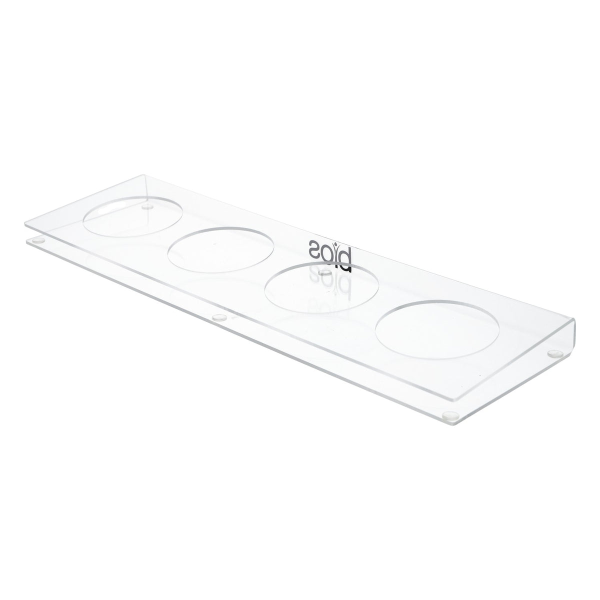 Bios Wasser Tablett Flaschenhalter für 4 Flaschen Flaschenträger Transparent – Ansicht 3