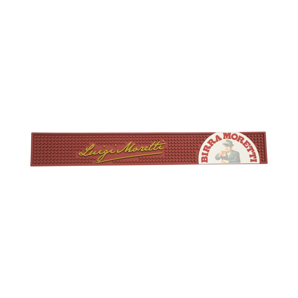 Birra Moretti Bier Barmatte Luigi Italien Gläser Abtropf Unterlage Runner Beer