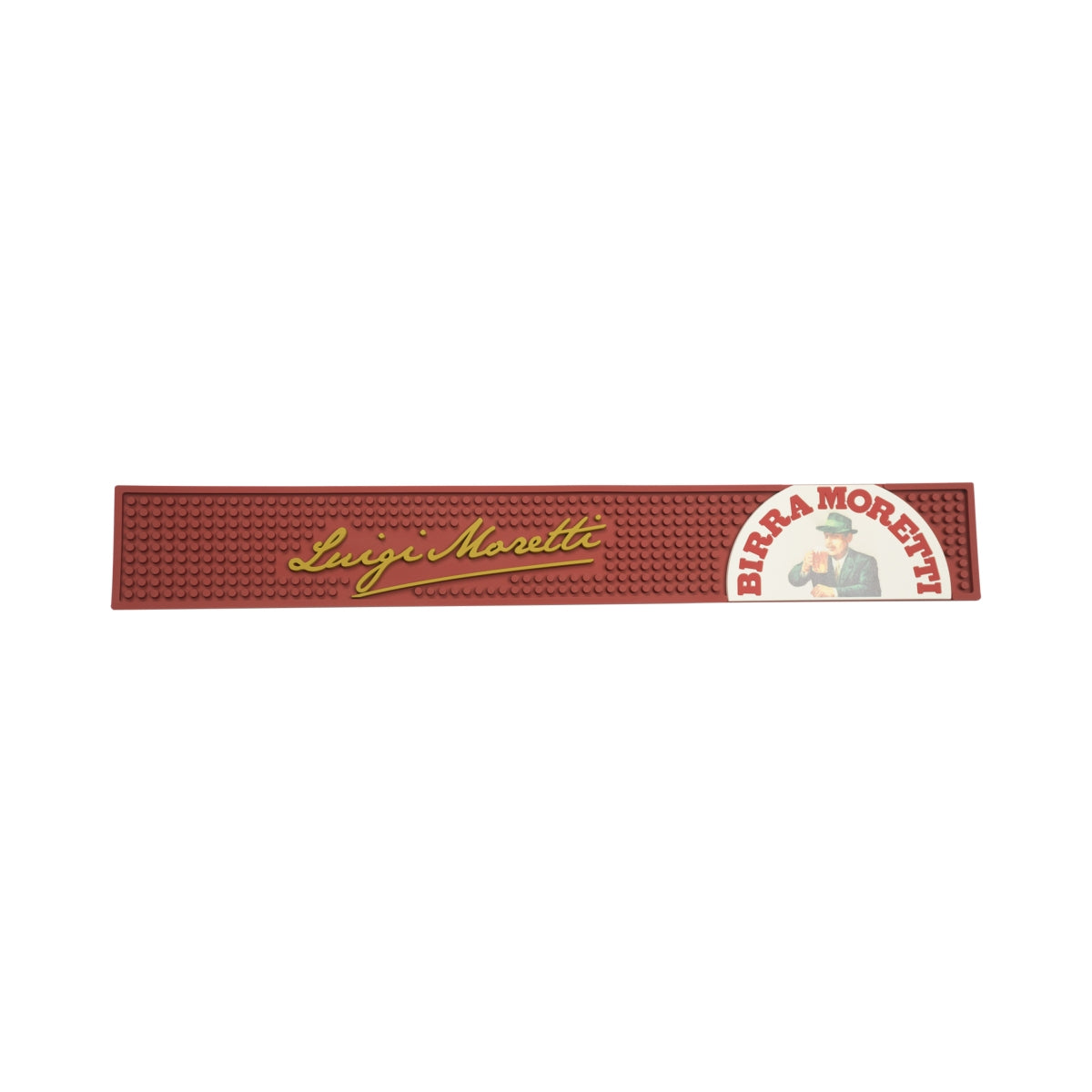 Birra Moretti Bier Barmatte Luigi Italien Gläser Abtropf Unterlage Runner Beer