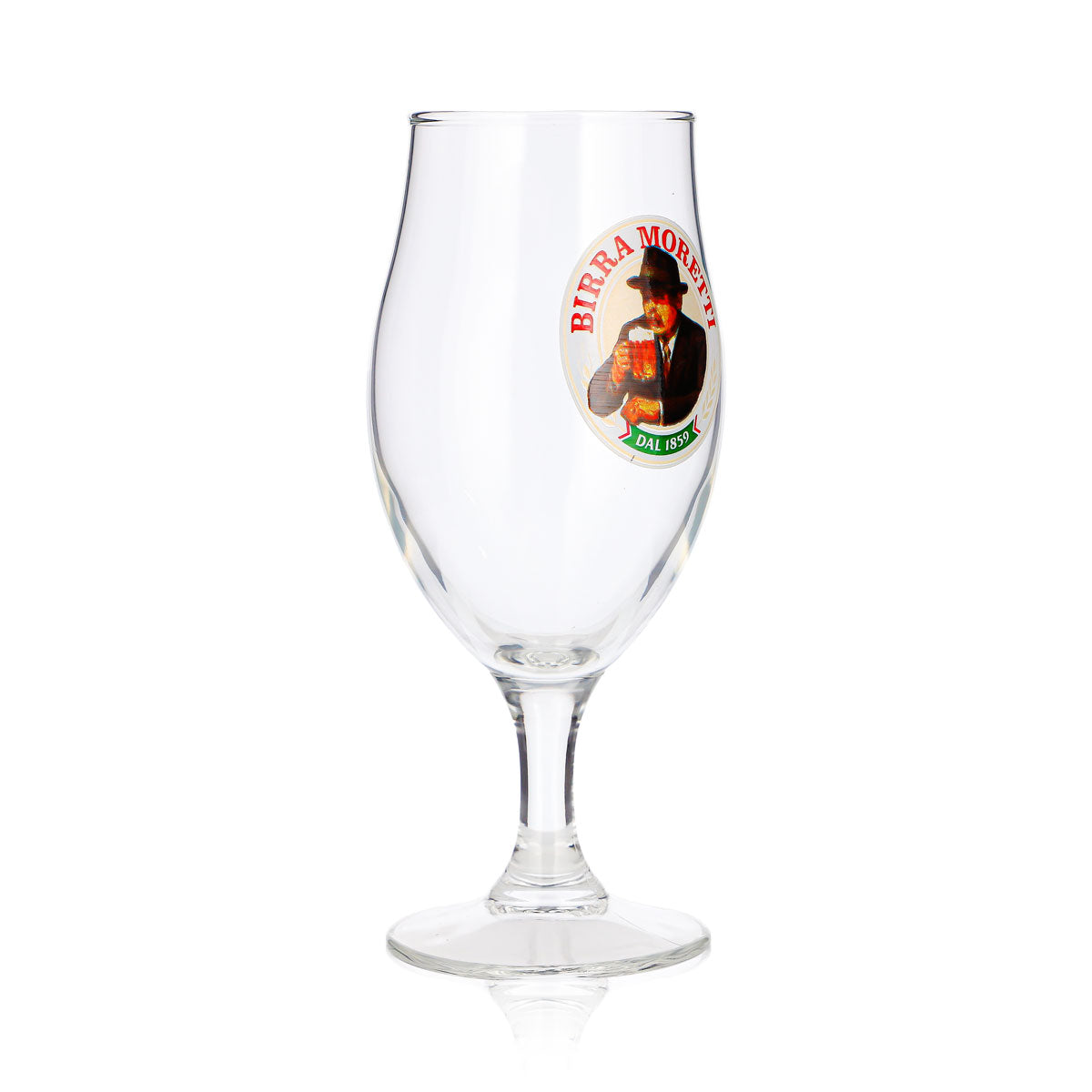 Birra Moretti Bier Glas 0,25l Pokal Porträt Logo Dal 1859 – Ansicht 3