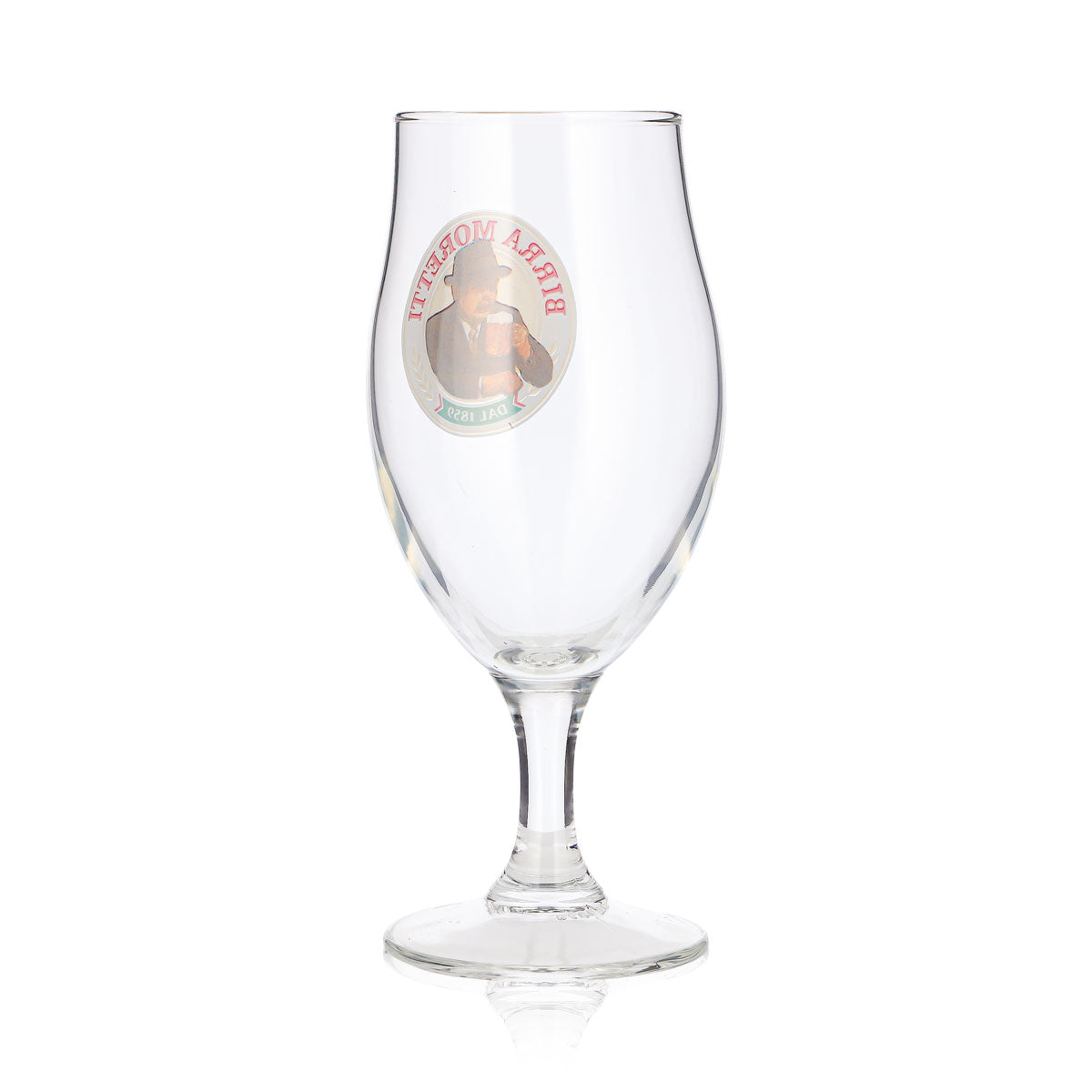 Birra Moretti Bier Glas 0,25l Pokal Porträt Logo Dal 1859 – Ansicht 4