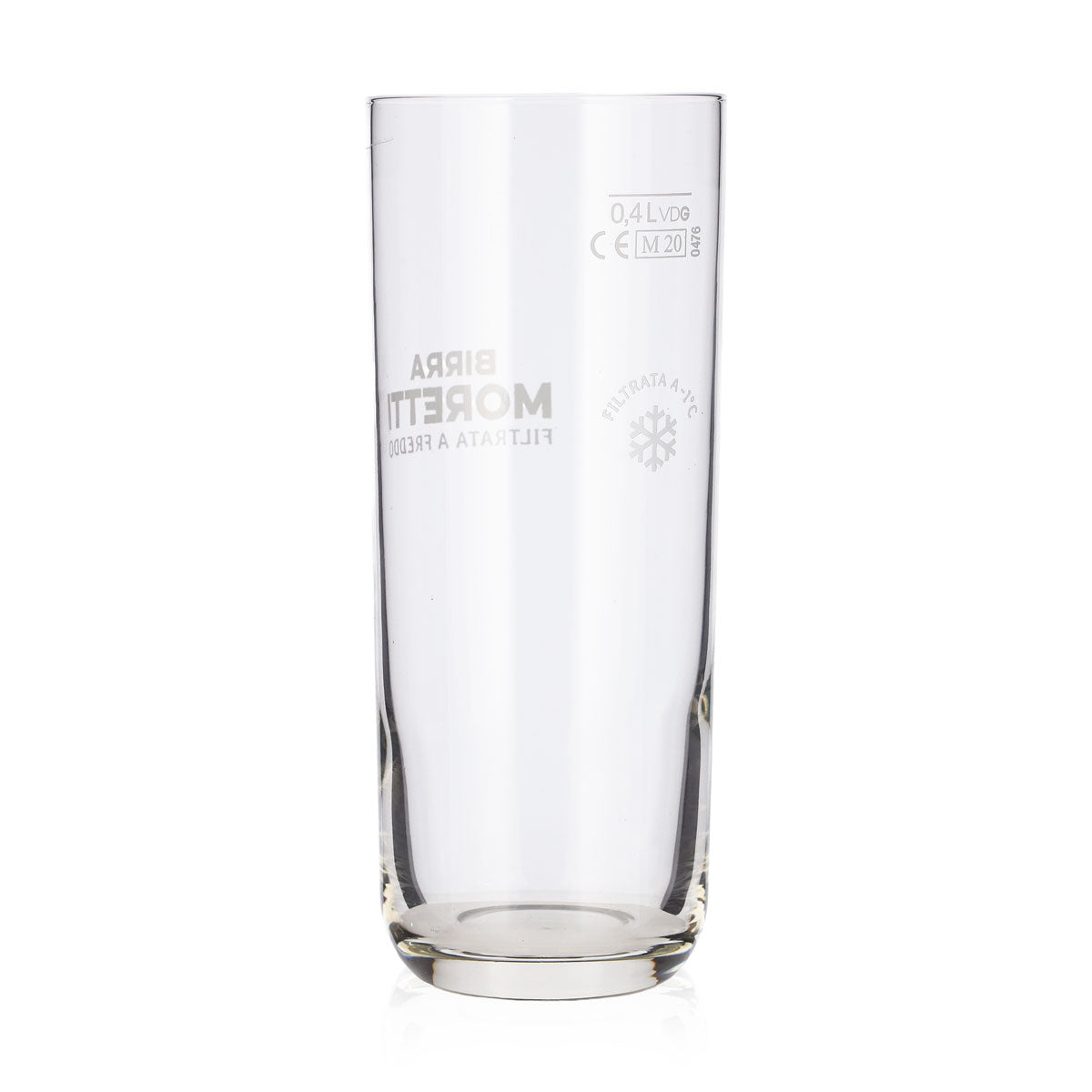 Birra Moretti Bier Glas 0,4l Becher Tumbler weißes Logo Bierglas Willibecher – Ansicht 3