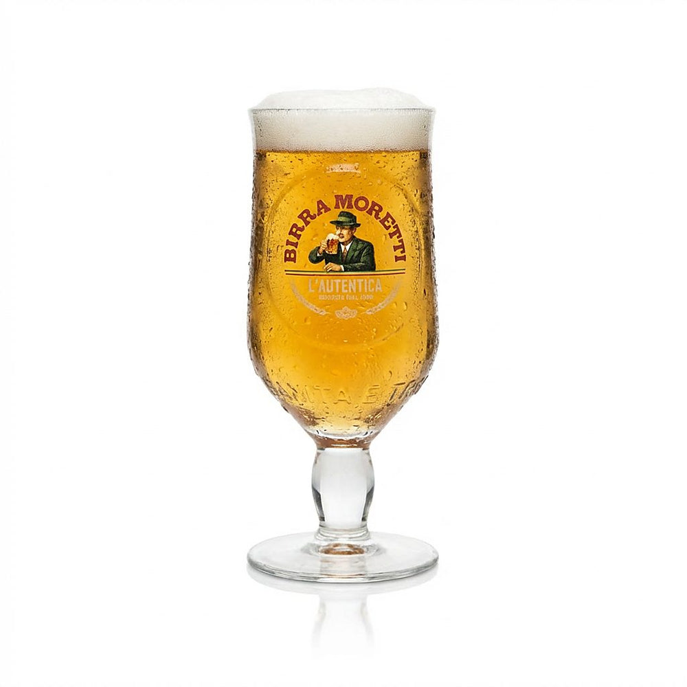 Birra Moretti Bierglas 0,25l Pokalgläser Ricetta Dal 1859 Biertulpe Pils Italien