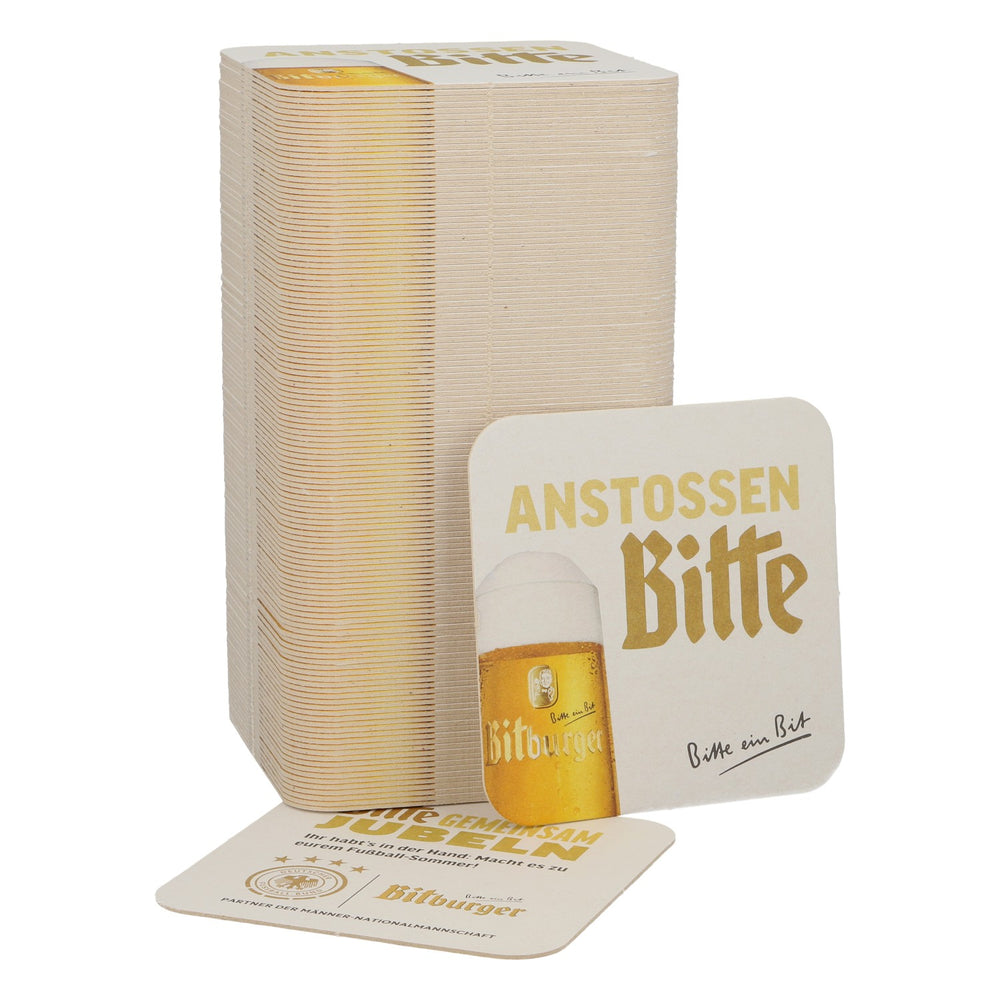 Bitburger Bier Bierdekcel Bierdeckel Untersetzer DFB DFB Sonderedition neu beige