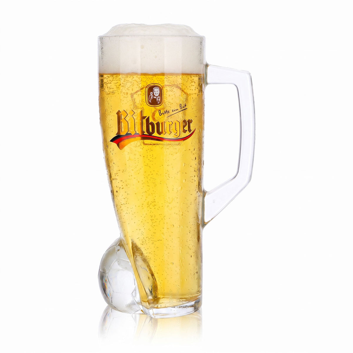 Bitburger Bier Glas 0,4l Krug DFB-Premium Alkoholfrei Trikotnummer 8