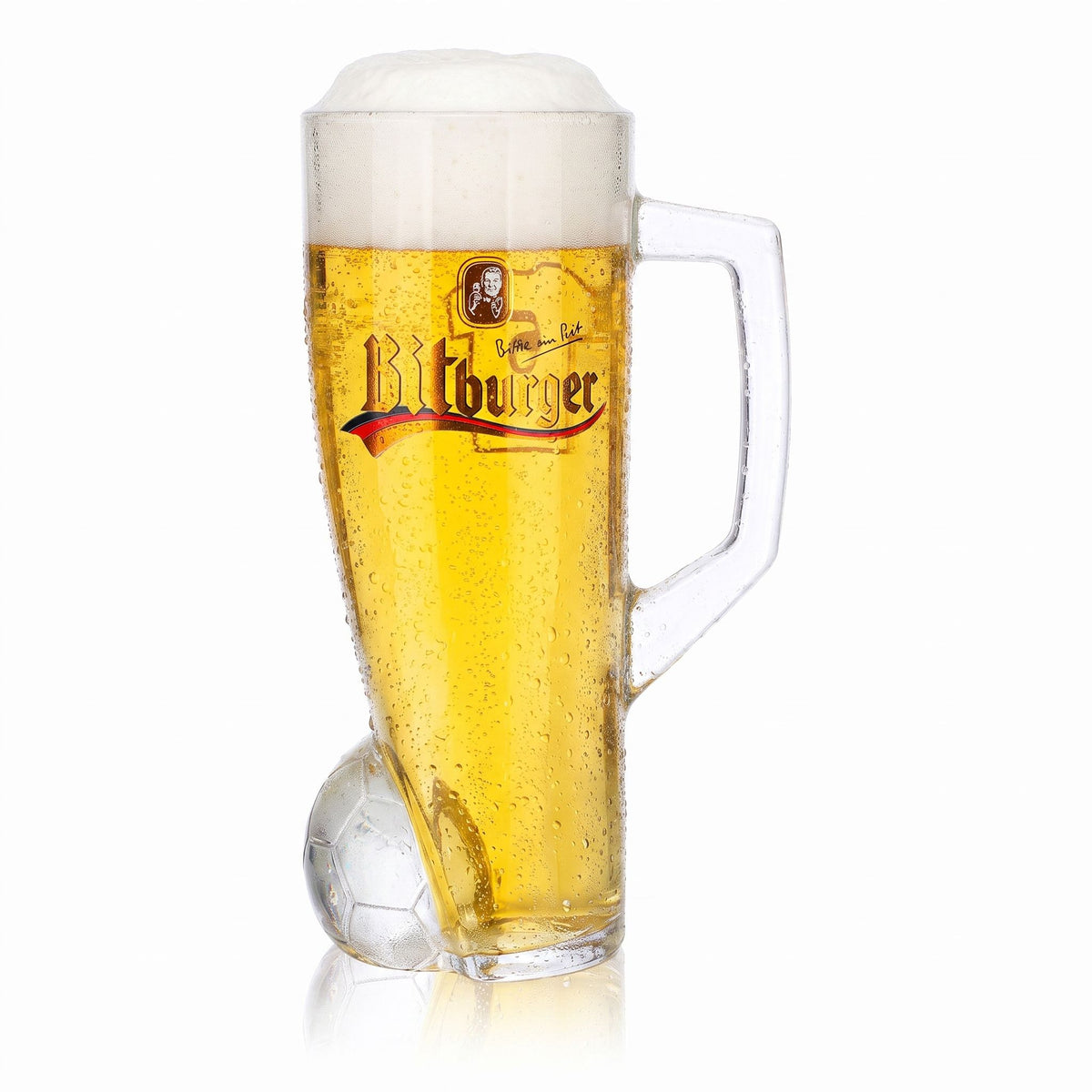 Bitburger Bier Glas 0,4l Krug DFB-Premium Alkoholfrei Trikotnummer 5