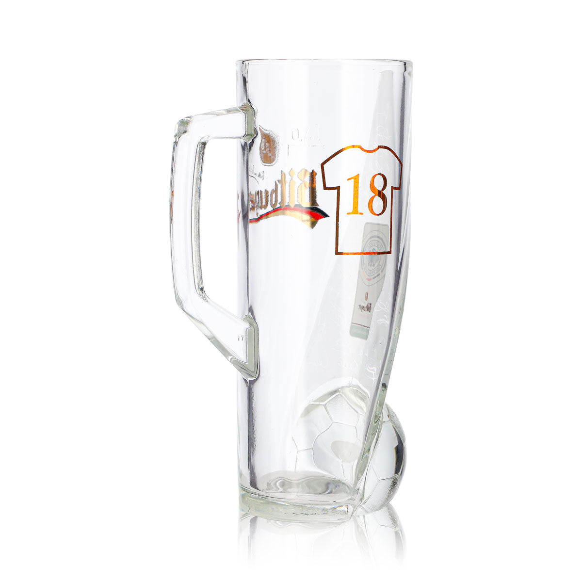Bitburger Bier Glas 0,4l Krug DFB-Premium Alkoholfrei Trikotnummer 18 – Ansicht 5