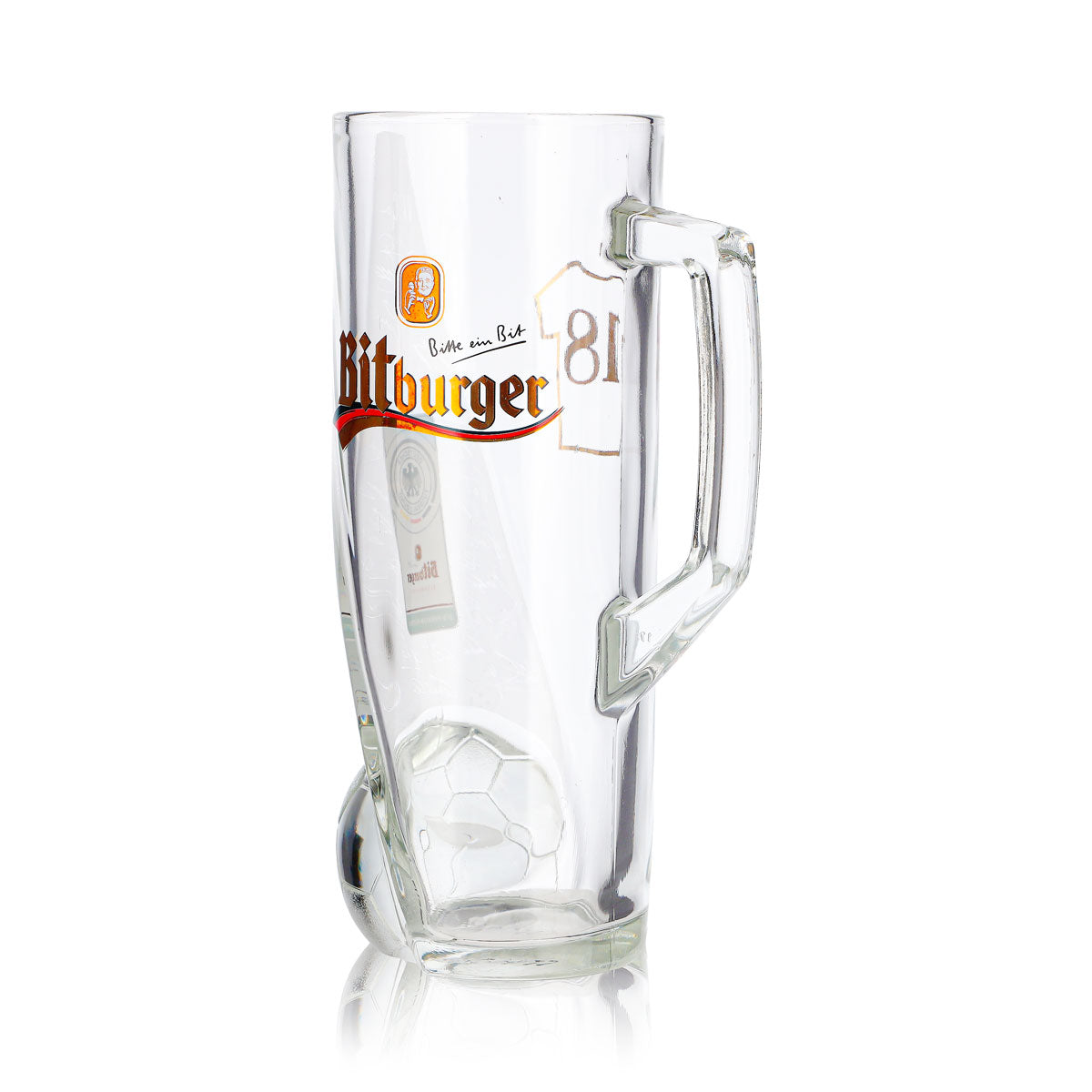 Bitburger Bier Glas 0,4l Krug DFB-Premium Alkoholfrei Trikotnummer 18 – Ansicht 6