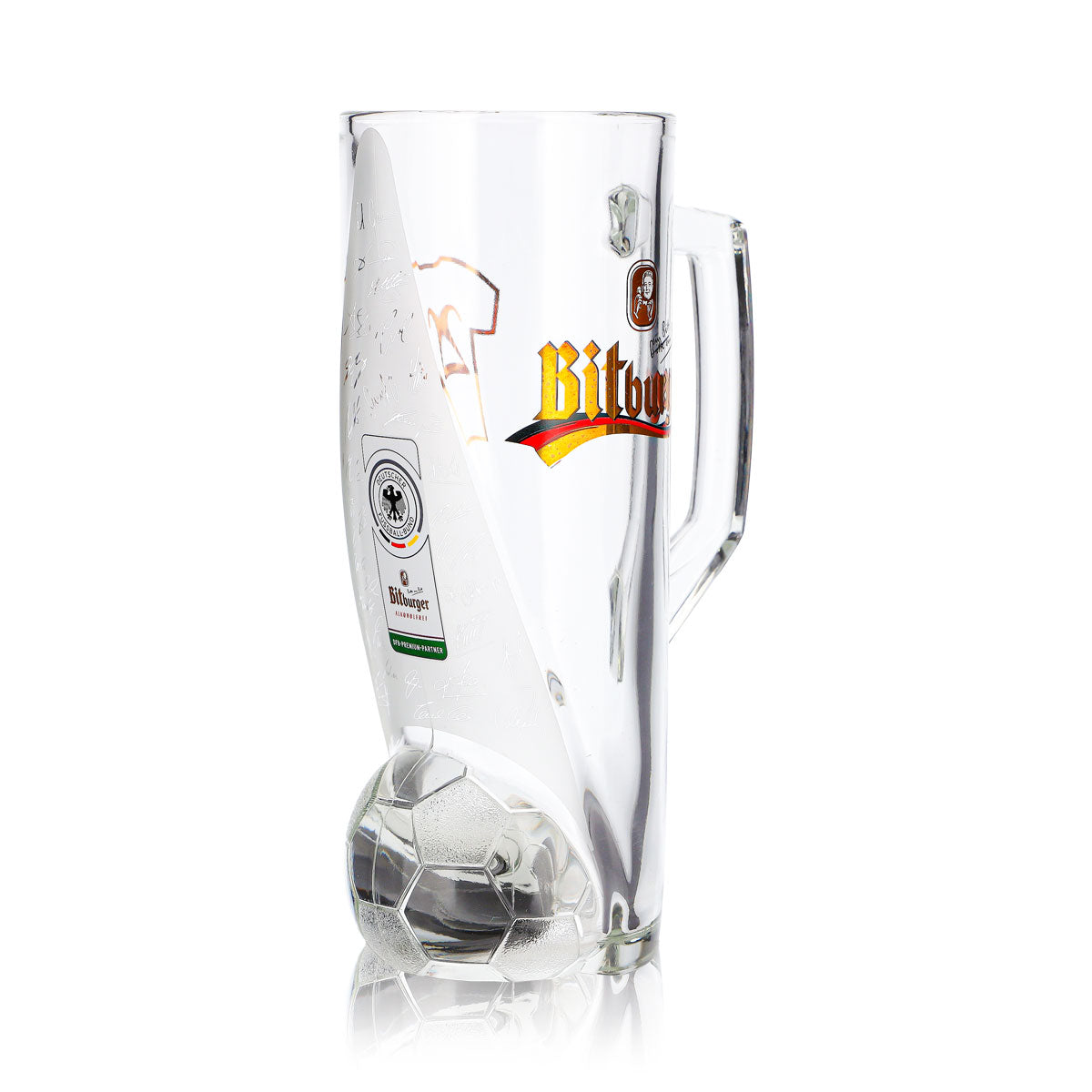 Bitburger Bier Glas 0,4l Krug DFB-Premium Alkoholfrei Trikotnummer 21 – Ansicht 3