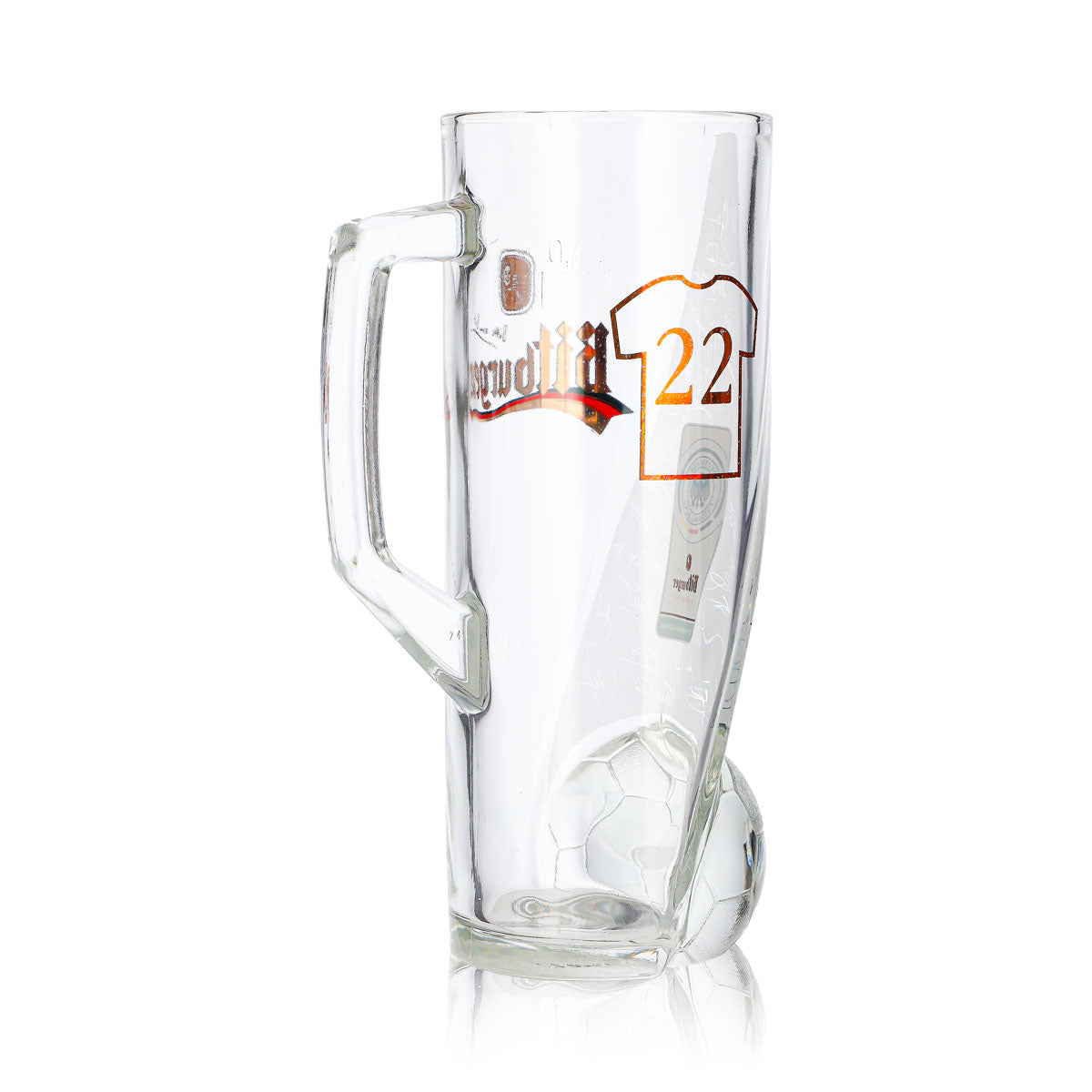 Bitburger Bier Glas 0,4l Krug DFB-Premium Alkoholfrei Trikotnummer 22 – Ansicht 5