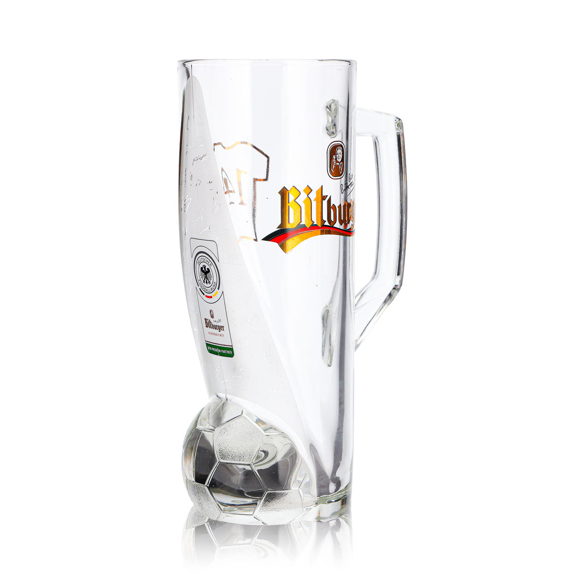 Bitburger Bier Glas 0,4l Krug DFB-Premium Alkoholfrei Trikotnummer 14 – Ansicht 3