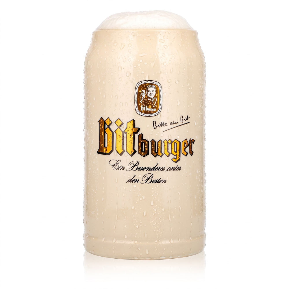 Bitburger Bier Glas 1l Tonkrug Sahm Ton Bayer Krüge