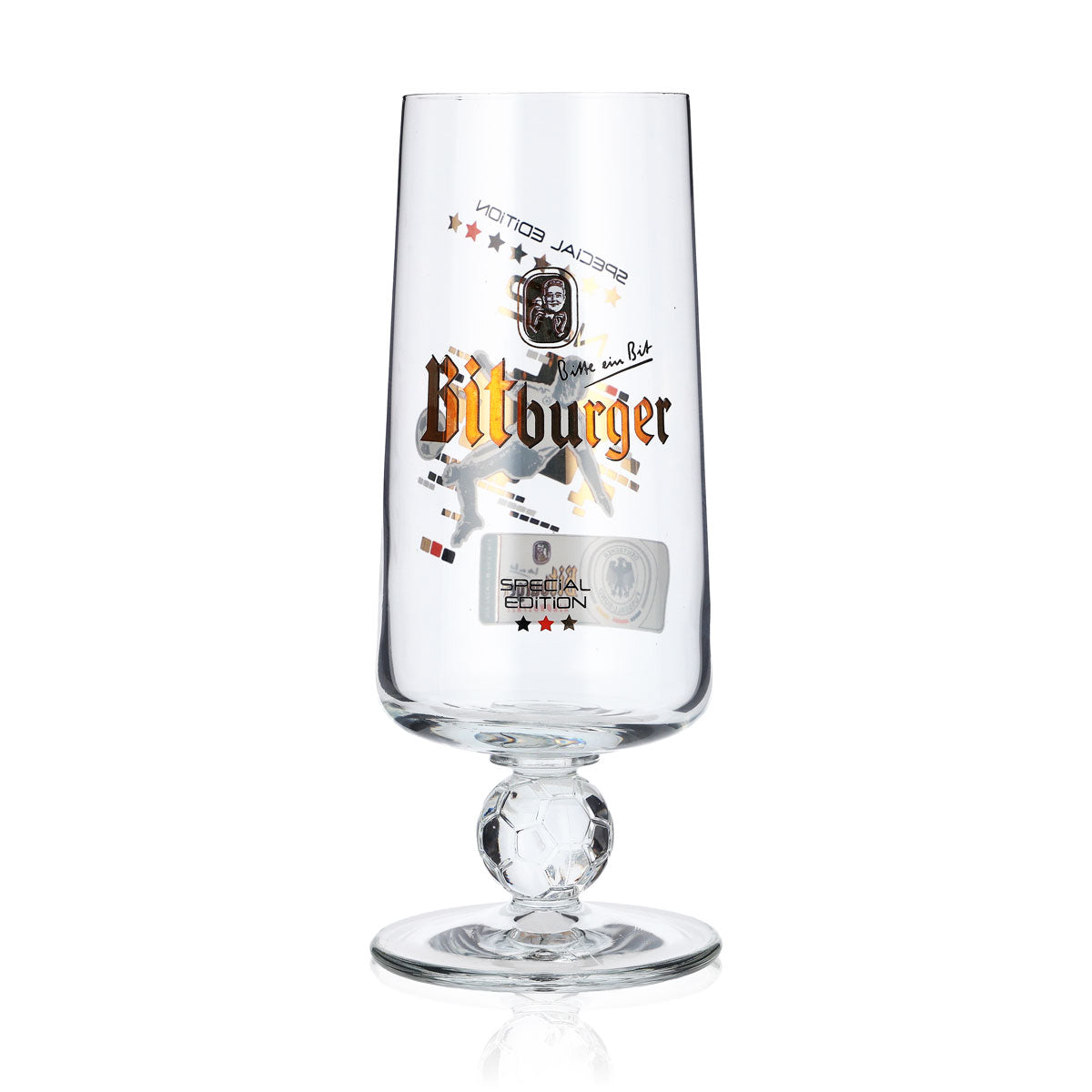 Bitburger Bier Glas Biergläser 0,25l Special Edition No.2 Fußball Pokal Tulpe