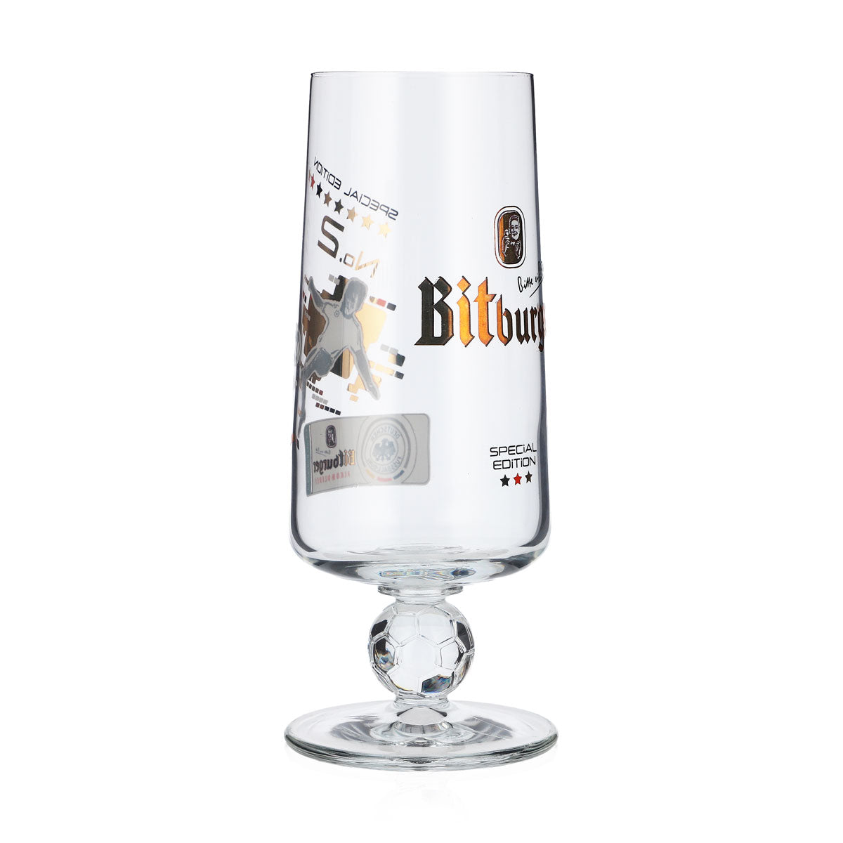 Bitburger Bier Glas Biergläser 0,25l Special Edition No.2 Fußball Pokal Tulpe – Ansicht 2