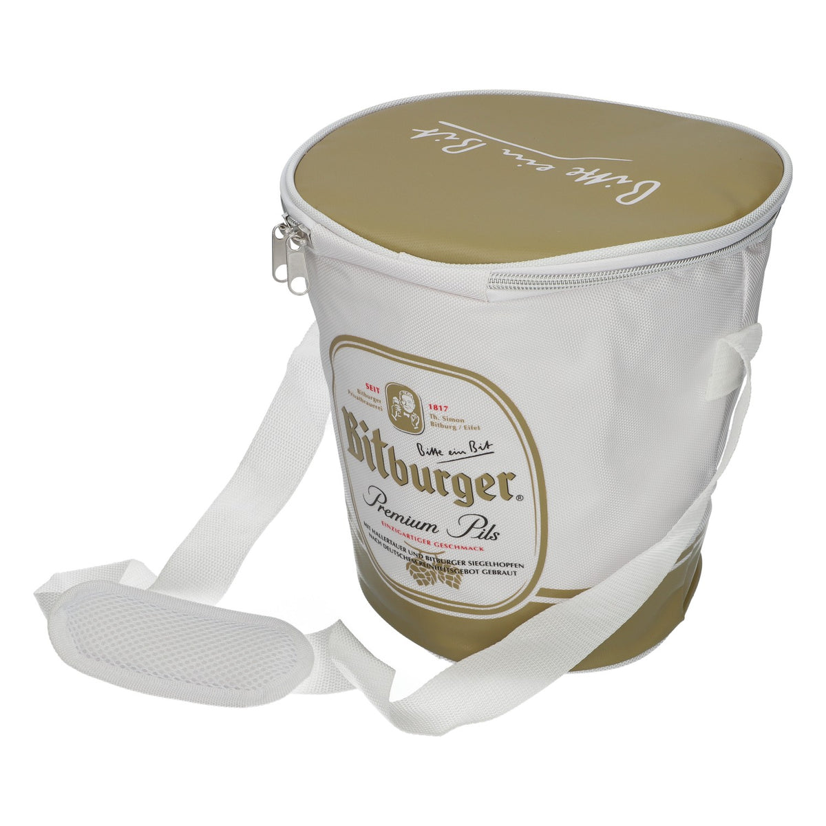 Bitburger Bier Kühltasche Rund zum Umhängen neu Bierkühler Original Bit – Ansicht 3