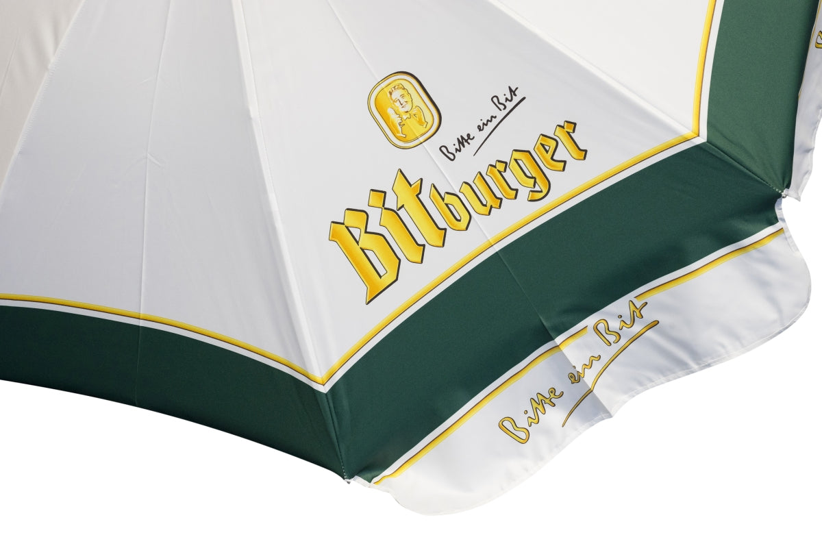 Bitburger Bier Sonnenschirm Ø2m Gastro Biergarten Brauhaus Regen Schutz Garten – Ansicht 3