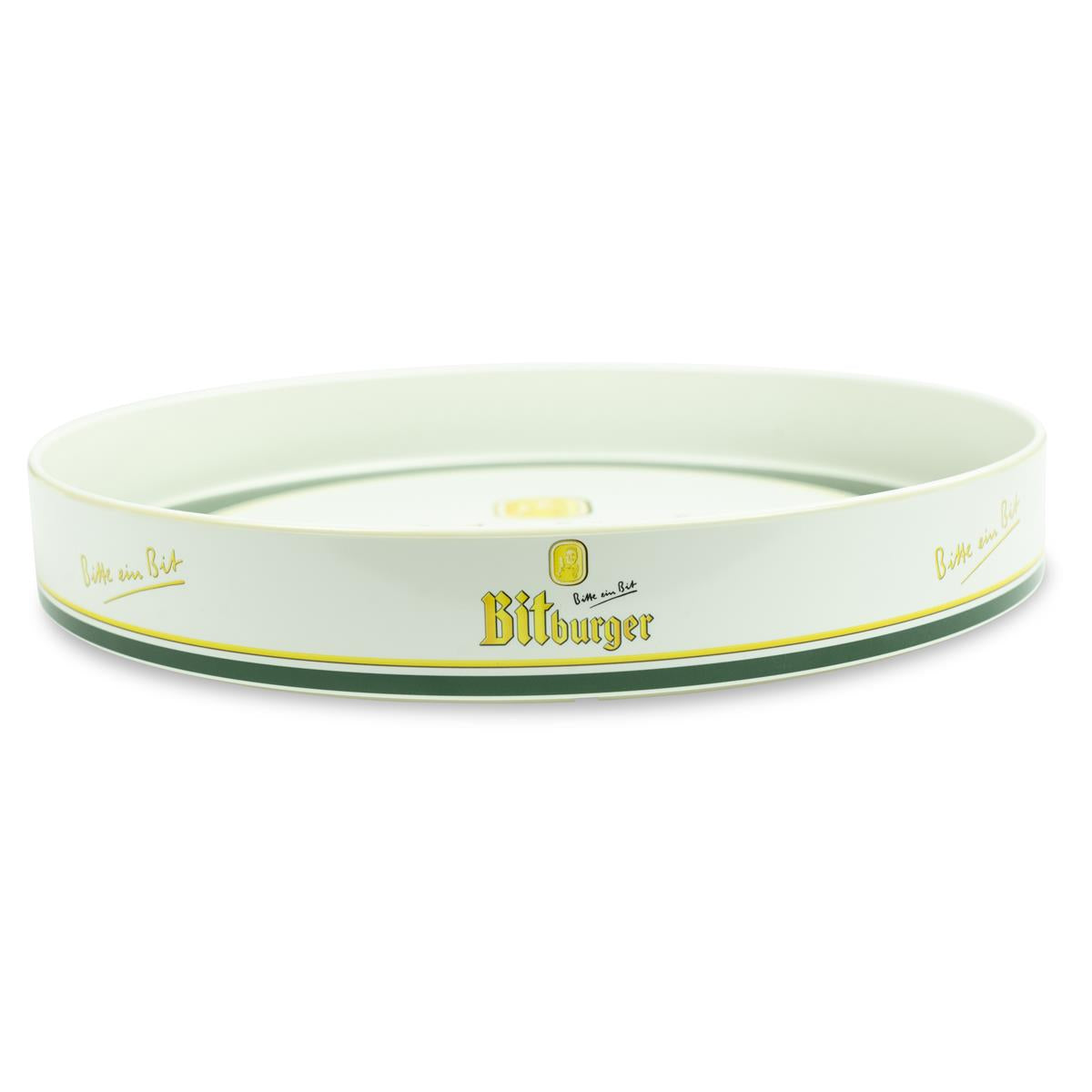 Bitburger Bier Tablett Serviertablett Kellnertablett weiß rutschfest hoher Rand – Ansicht 3