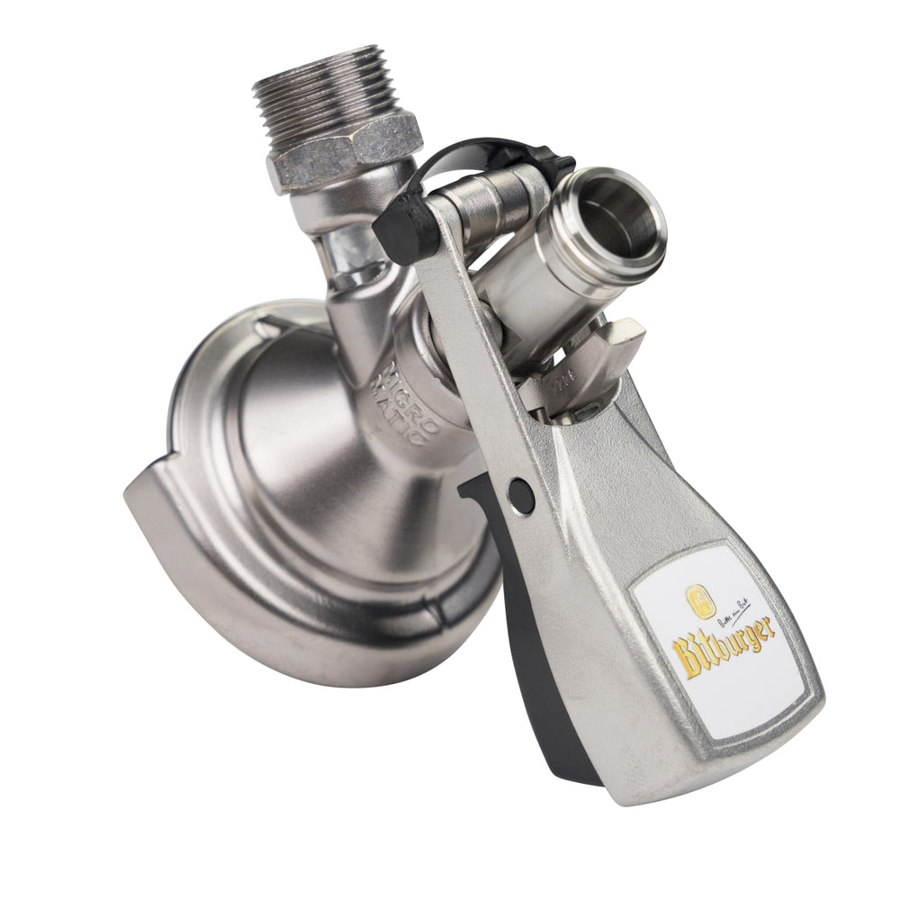 Bitburger Micro Matic KEG Anschluss Bierfass Zapfhahn Tap Gastro Flachkeg Beer