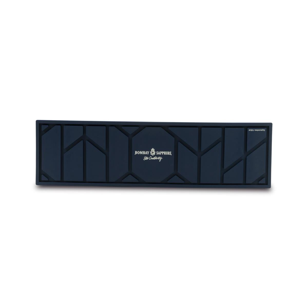Bombay Gin Barmatte Abtropfmatte Barzubehör blau 50x14 cm