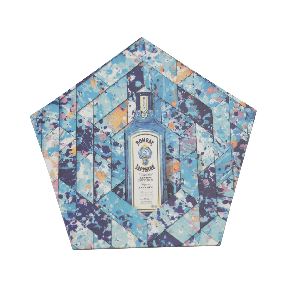 Bombay Sapphire Gin Untersetzer Glas Coaster Tonic Longdrink Cocktail Gastro