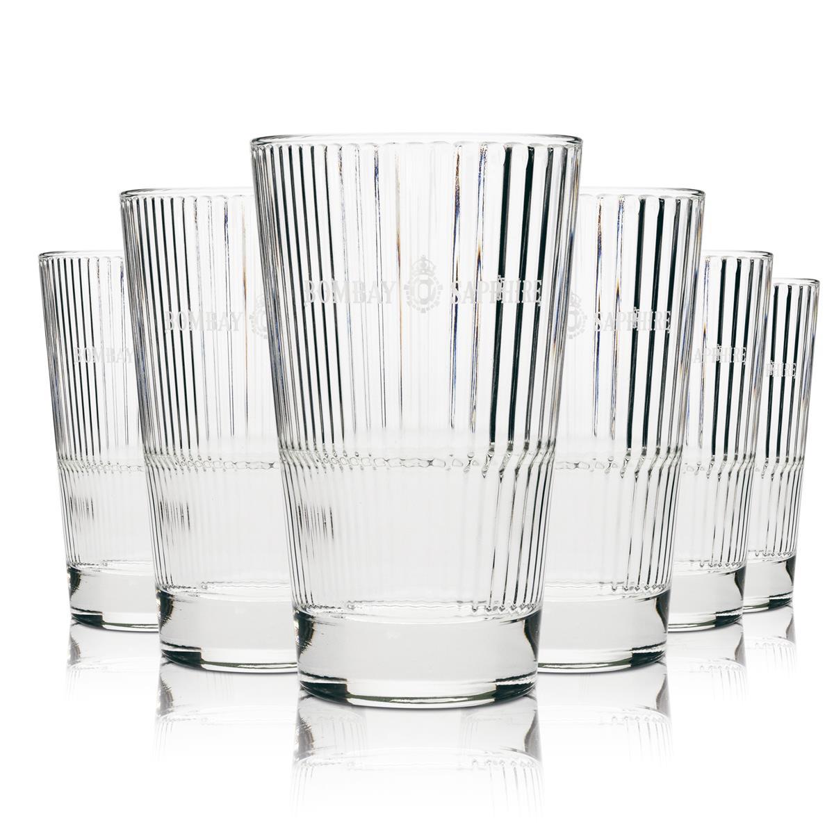 Bombay Sapphire Gläser 6er Set 0,4l Longdrinkglas Timeless Relief Gin Tonic – Ansicht 2