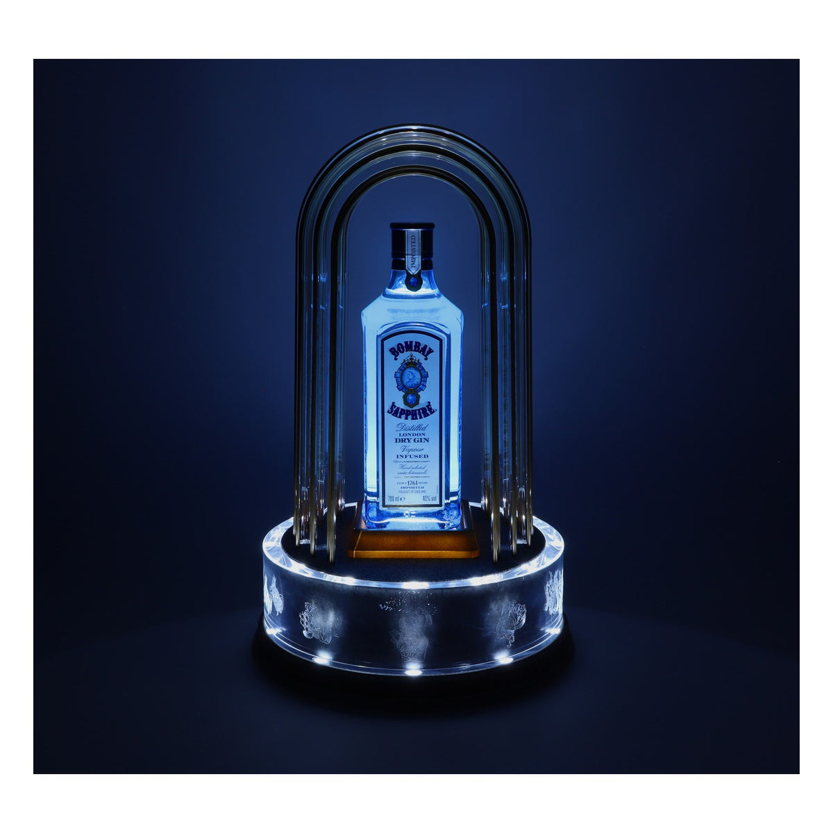 Bombay Sapphire Illuminated Glorifier Flaschenleuchte Leuchtreklame LED