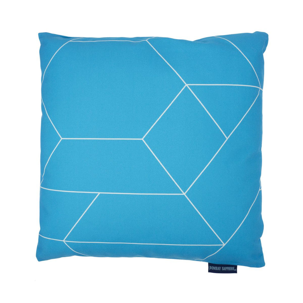 Bombay Sapphire Kissen 40x40cm Wendekissen Blau Mid Deko Sofa Outdoor Lounge