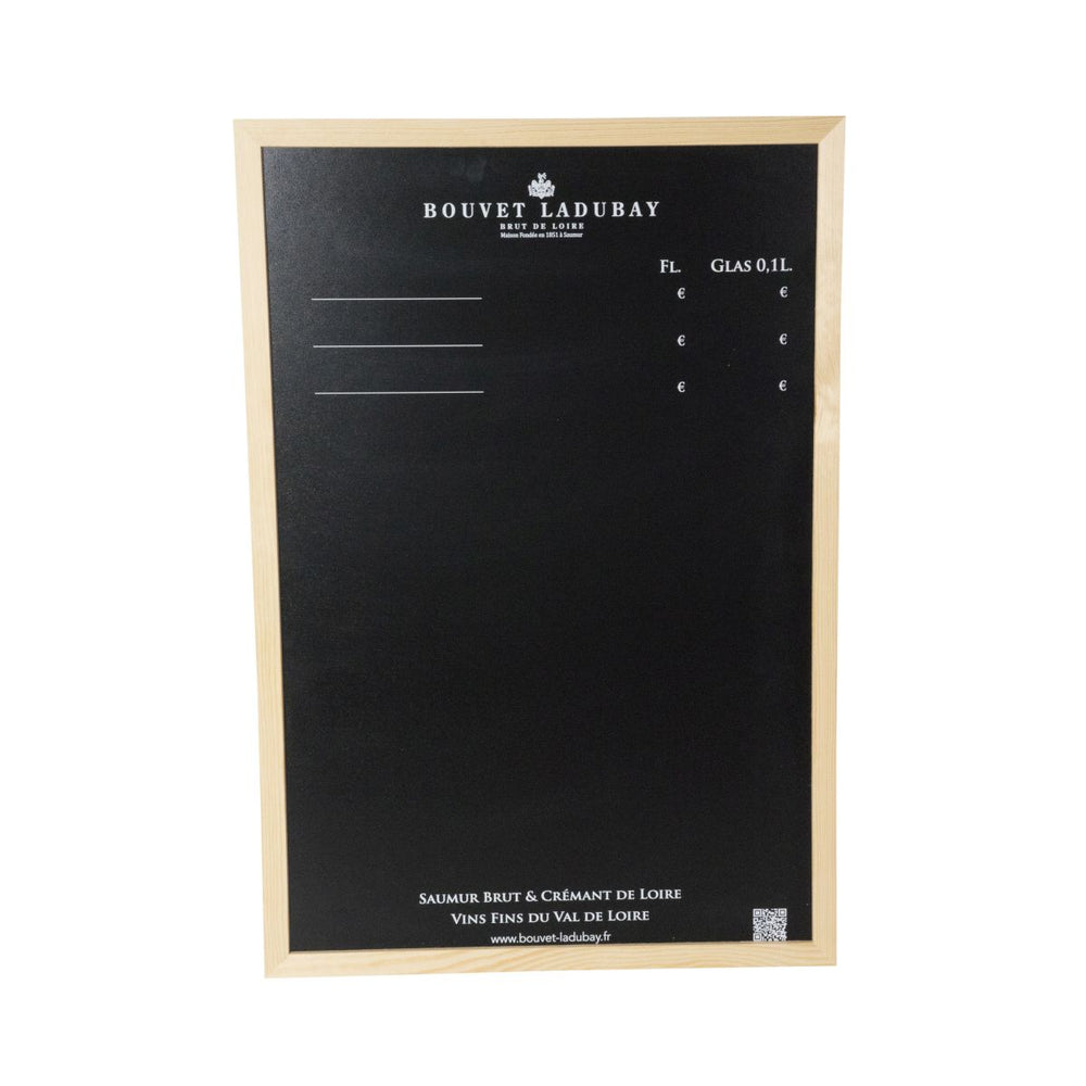 Bouvet Ladubay Kreidetafel 63x43cm, Holzrahmen Aufhängbar Werbetafel Getränke