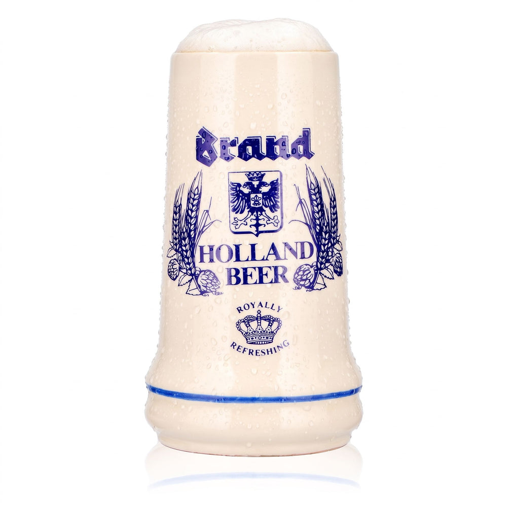 Brand Bier Glas Tonkrug 0,55l Bierseidel Holland Royally Refreshing Keramik