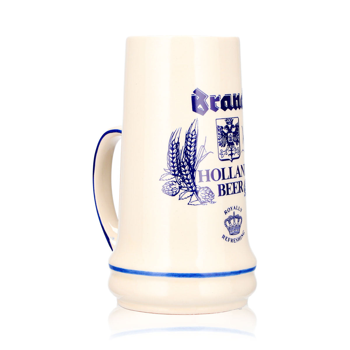 Brand Bier Glas Tonkrug 0,55l Bierseidel Holland Royally Refreshing Keramik – Ansicht 3