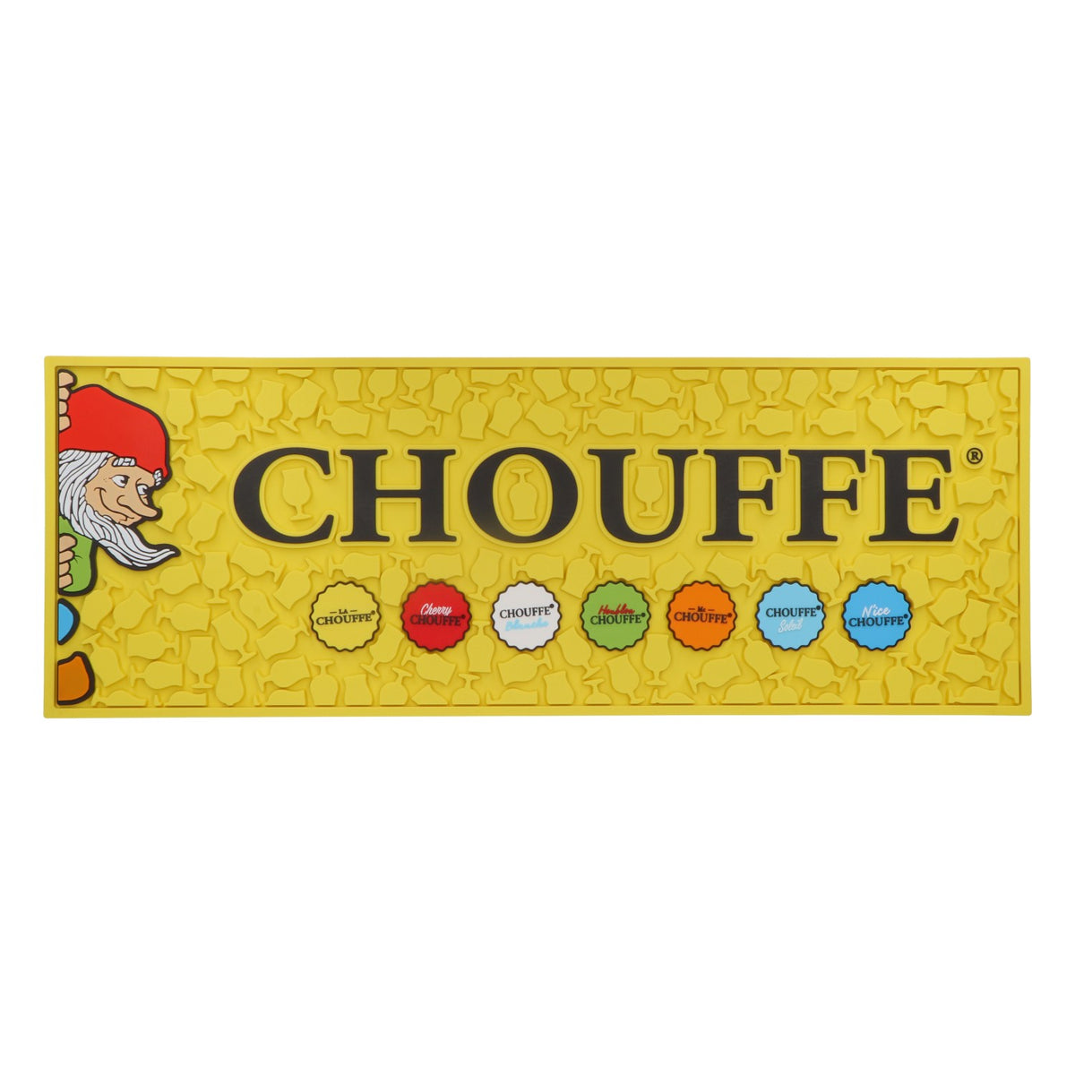 Brasserie D'Achouffe Bier Barmatte Tresenmatte Abtropfmatte Barzubehör Gelb