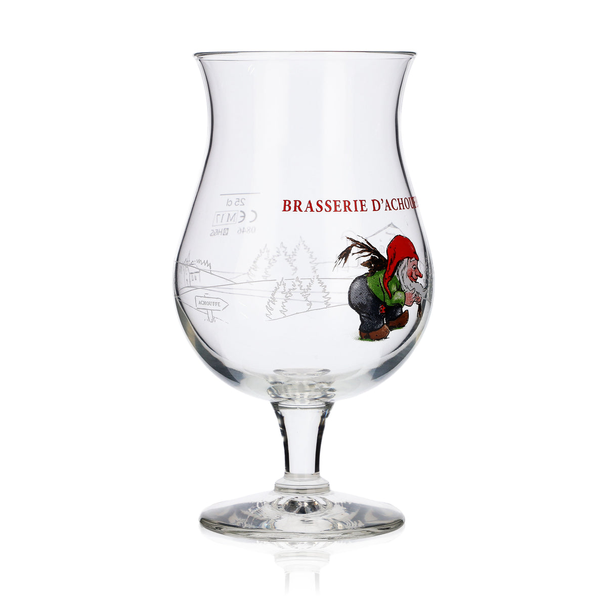 Brasserie D'Achouffe Glas 0,25l Craftbier Pokal Gläser Brauerei Belgien Zwerg Gnom – Ansicht 2