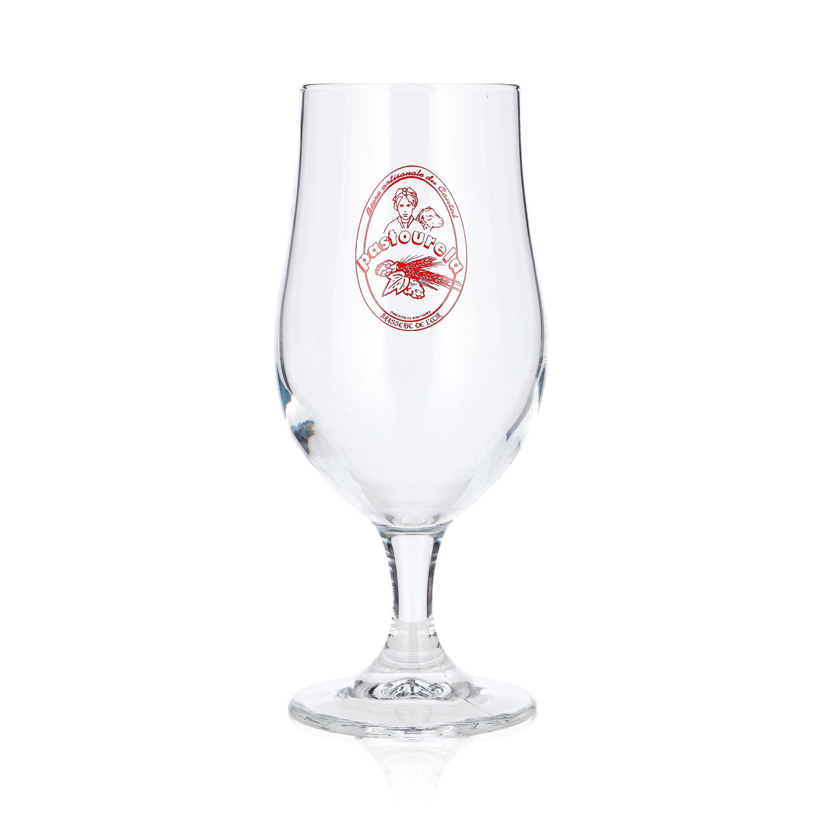 Brasserie de l'Ecir Bier Glas 0,25l Pokal "Pastourela" rot Cristal Glass Munique – Ansicht 2
