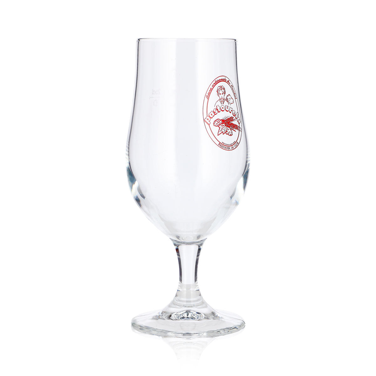 Brasserie de l'Ecir Bier Glas 0,25l Pokal "Pastourela" rot Cristal Glass Munique – Ansicht 3