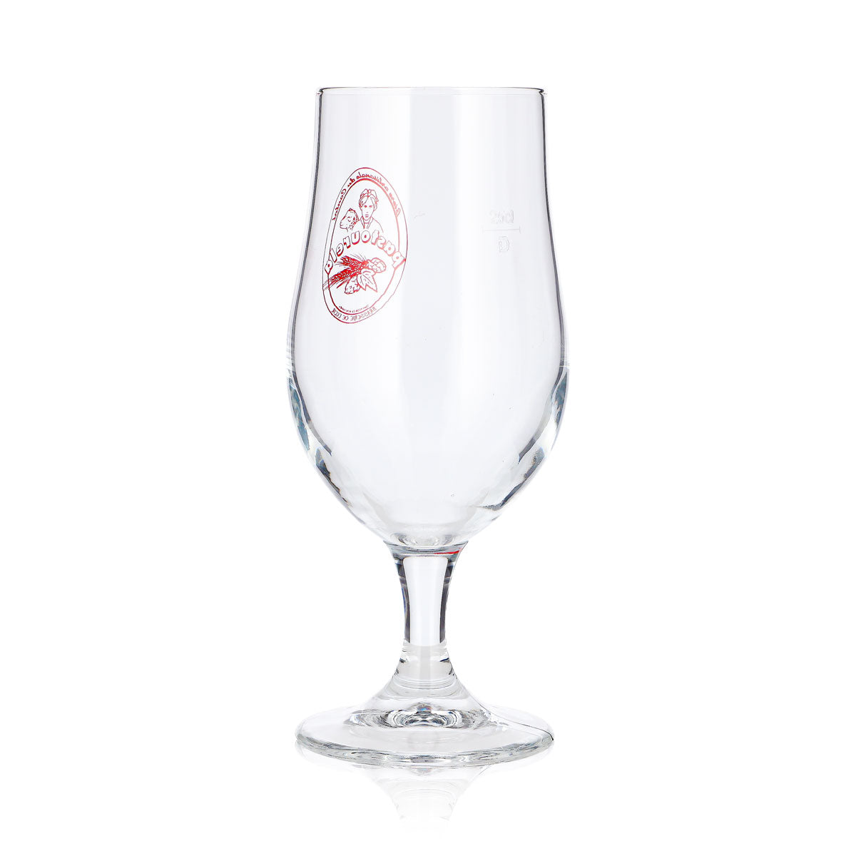 Brasserie de l'Ecir Bier Glas 0,25l Pokal "Pastourela" rot Cristal Glass Munique – Ansicht 4