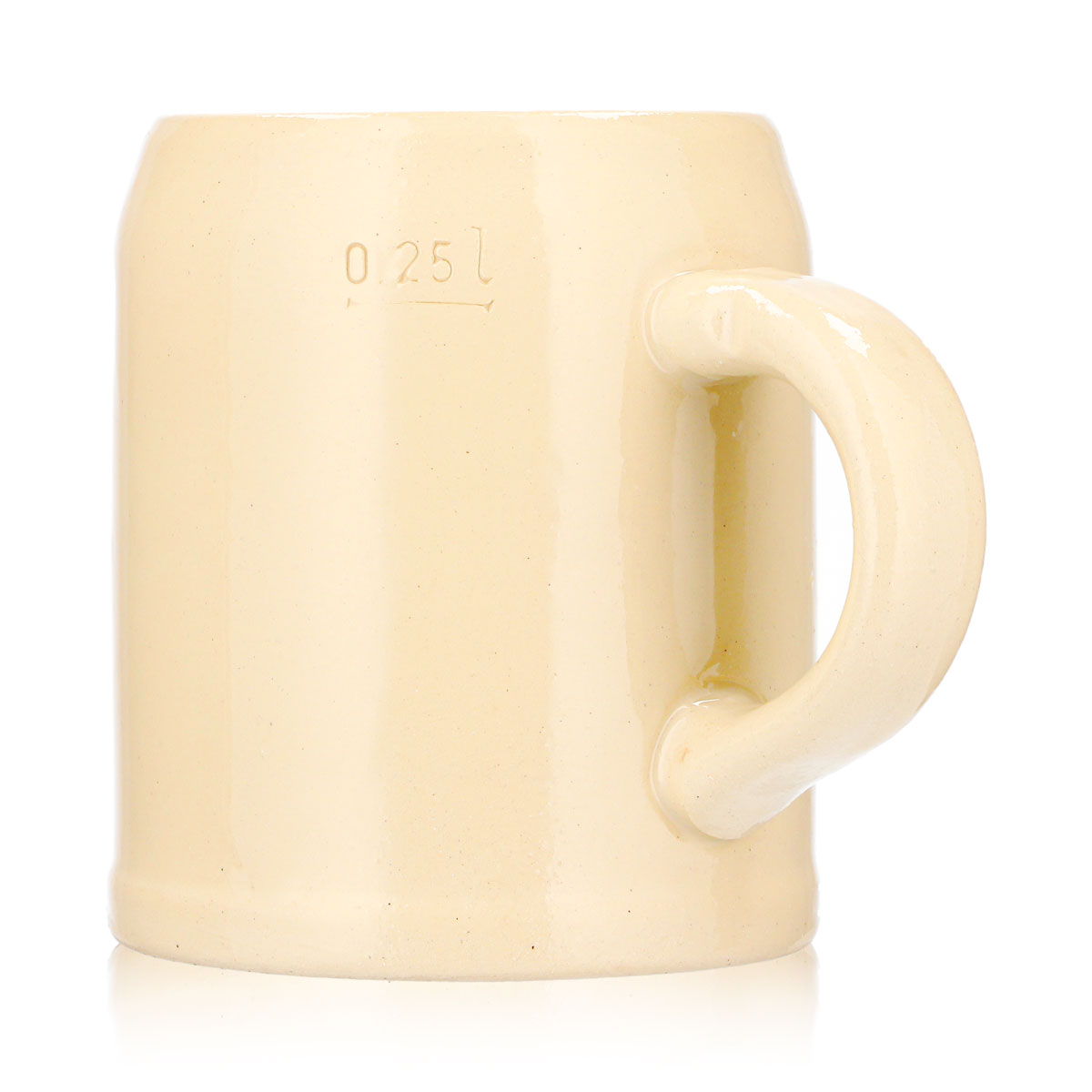 Braunfelser Bier Glas 0,25l Tonkrug Schloßbräu 1868 Ton – Ansicht 5