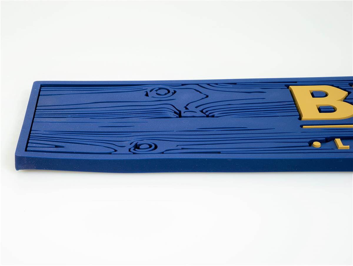Brugal Rum Barmatte Abtropfmatte Barzubehör blau/gold 60 x 9 x 1 – Ansicht 4