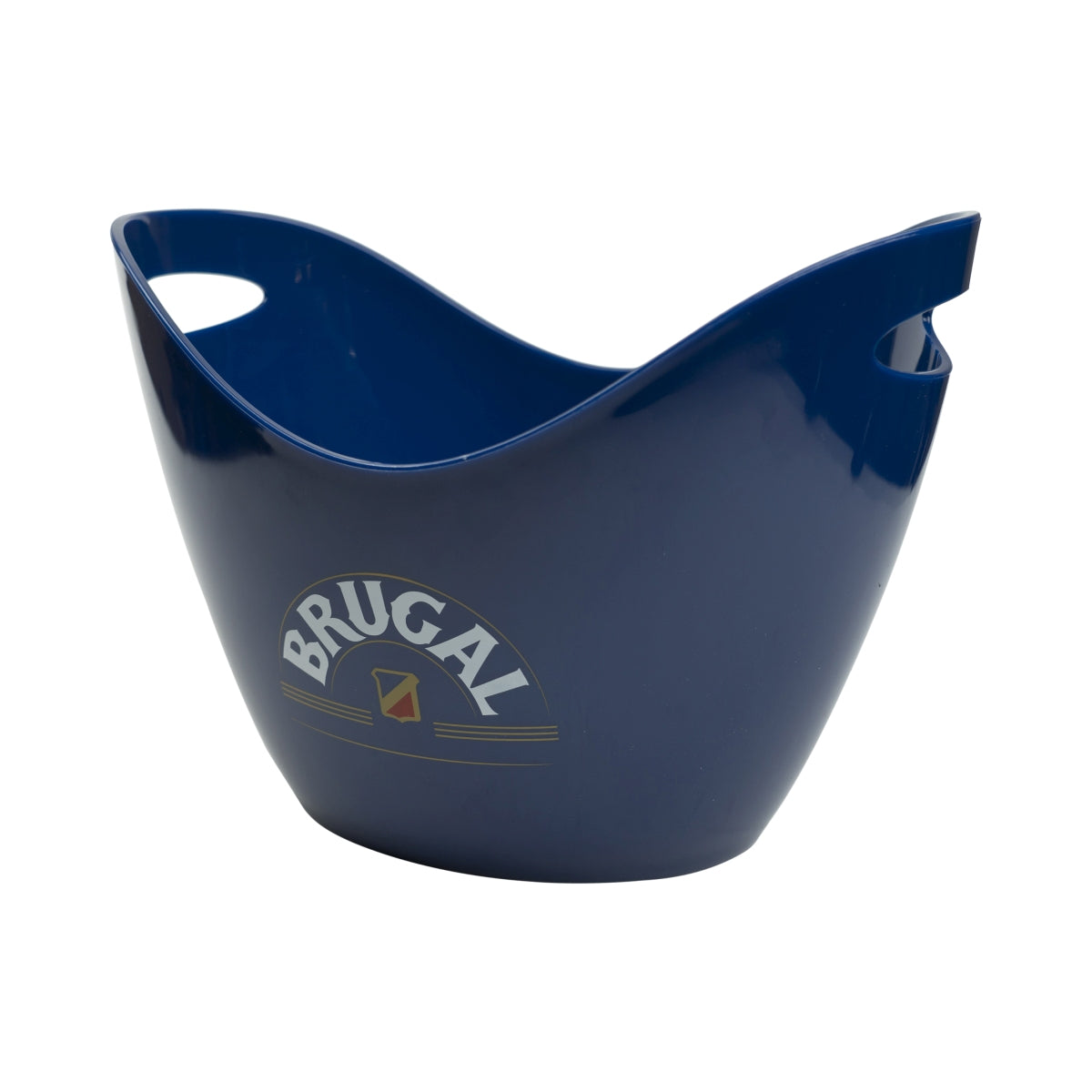 Brugal Rum Kühler Eisbox Flaschen Eiswürfel Behälter blau Single Kübel Ice Cooler