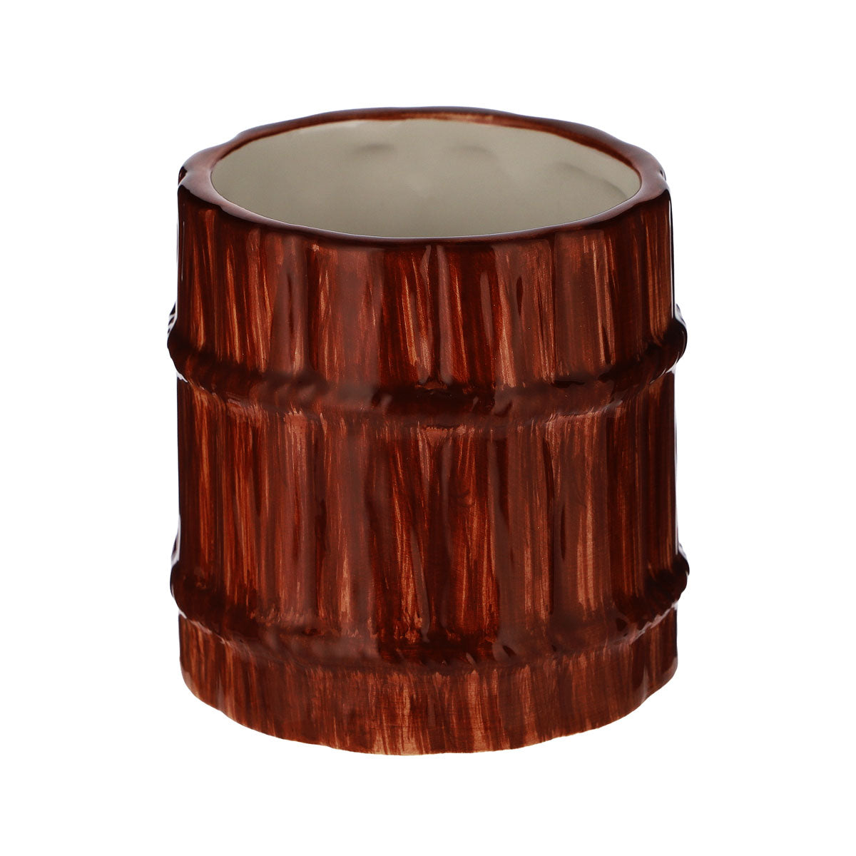 Bumbu Rum Glas 0,34l Becher Keramikbecher, Rum-Barrel, Zuckerrohr-Optik – Ansicht 2